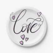 Liebes-Skript Party Teller | Romantisches Gartenpi (Vorderseite)