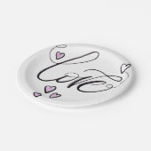 Liebes-Skript Party Teller | Romantisches Gartenpi (Schrägansicht)