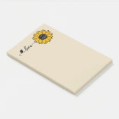 Liebes-Sonnenblume Post-it Klebezettel (angewinkelt)