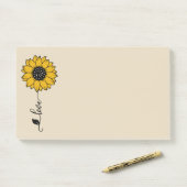 Liebes-Sonnenblume Post-it Klebezettel (Auf Schreibtisch)