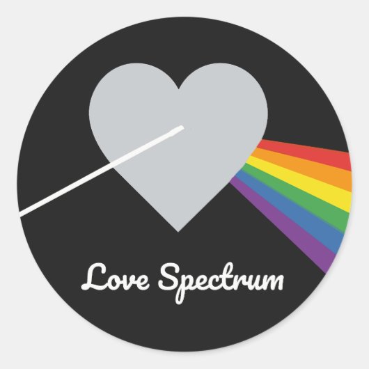 Liebes-Spektrum Runder Aufkleber (Vorderseite)