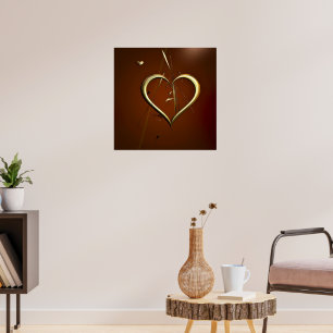 Liebes Splitter aus Gold Poster