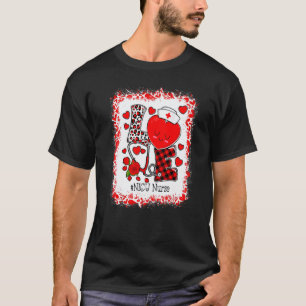 Liebes Stethoskop Krankenschwester Leben Valentins T-Shirt