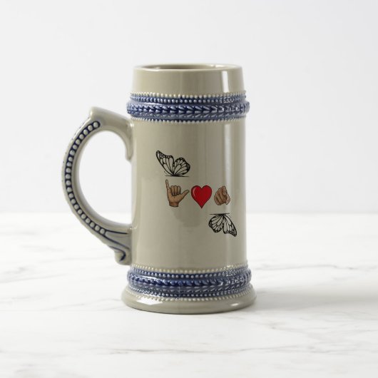 Liebes-Tasse Bierglas (Links)