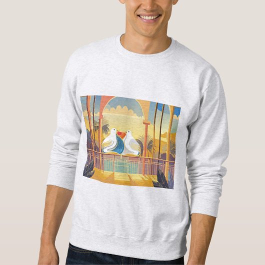 Liebes-Tauben Sweatshirt (Vorderseite)
