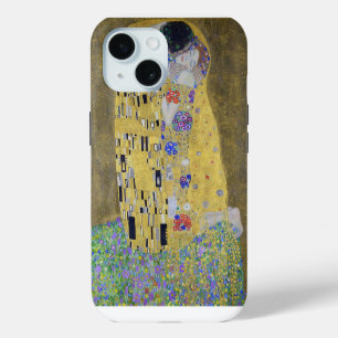 Liebes-Teppich: Ein Kuss in Gold von Klimt iPhone 15 Hülle