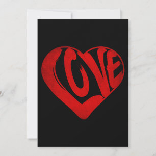 LIEBES TEXT IN ROTER TYPOGRAPHIE ZUM VALENTINSTAG EINLADUNG