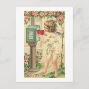 Liebes Token Herz Lieferung Postkarte