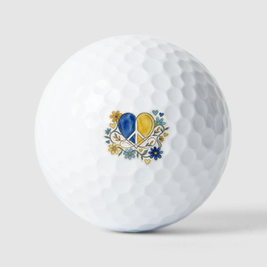 Liebes- und Friedensblume Golfball (Vorderseite)