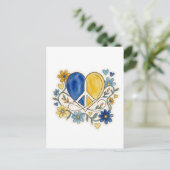 Liebes- und Friedensblume Postkarte (Stehend Vorderseite)