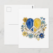 Liebes- und Friedensblume Postkarte (Vorne/Hinten)
