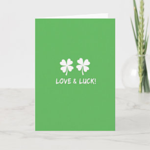 Liebes- und Glücks-Shamrock-Karte Karte