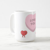 Liebes- und Herzsymbole" oder "Valentinstag-Herzen Kaffeetasse (Vorderseite Links)