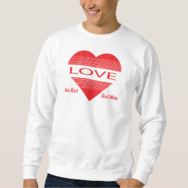 Liebes- und Romantik-Konzeptdesign mit Herzelement Sweatshirt