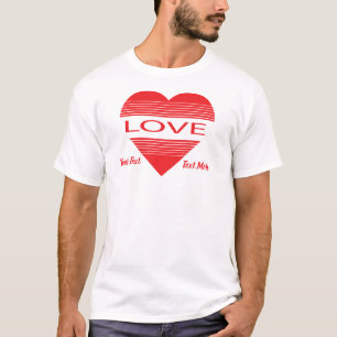 Liebes- und Romantik-Konzeptdesign mit Herzelement T-Shirt