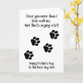 Liebes Vatertagskarte vom Hund Karte (Gelbe Blume)