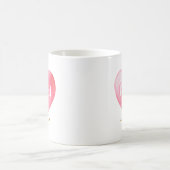 Liebes Wasserfarbenherz Kaffeetasse (Mittel)