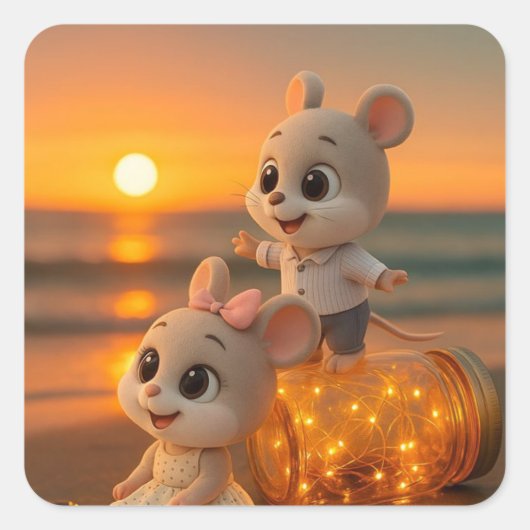 Liebesaufkleber Quadratischer Aufkleber (Vorderseite)