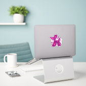 Liebesballon Aufkleber (Laptop auf Schreibtisch)