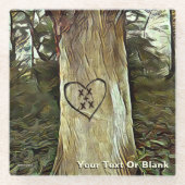 Liebesbaum Glasuntersetzer (Vorderseite)