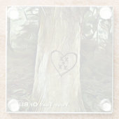 Liebesbaum Glasuntersetzer (Rückseite)