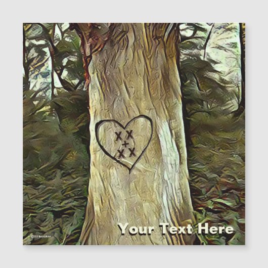 Liebesbaum Magnetkarte (Vorderseite)