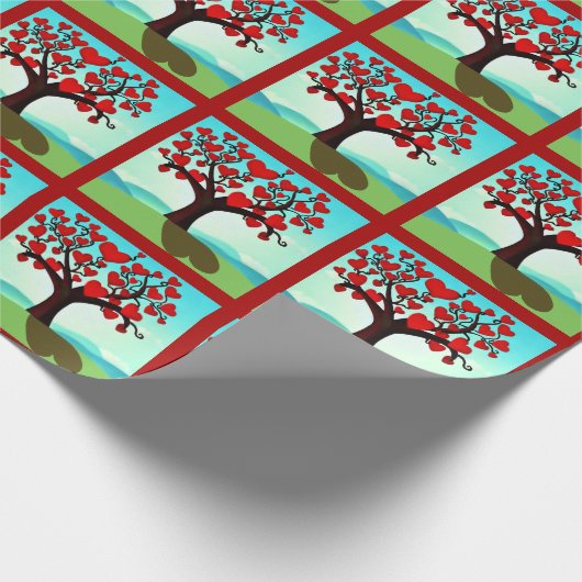 Liebesbaum - tree of love geschenkpapier (Ecke)