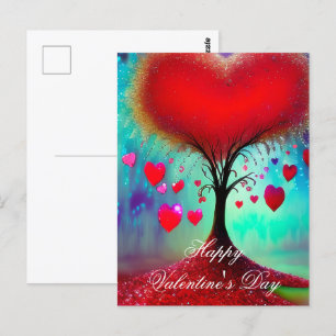 Liebesbaum Valentinstag Postkarte