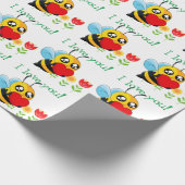 Liebesbiene Geschenkpapier (Ecke)