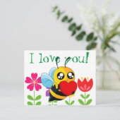 Liebesbiene Postkarte (Stehend Vorderseite)