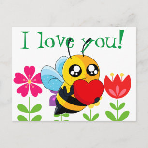 Liebesbiene Postkarte