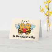 Liebesbienen Valentinstag Karte (Gelbe Blume)