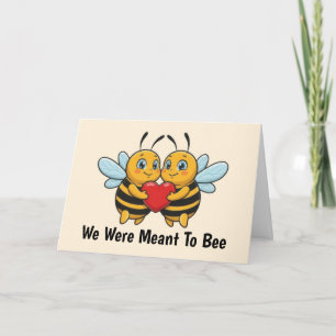 Liebesbienen Valentinstag Karte