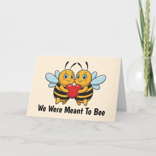 Liebesbienen Valentinstag Karte (Vorderseite)