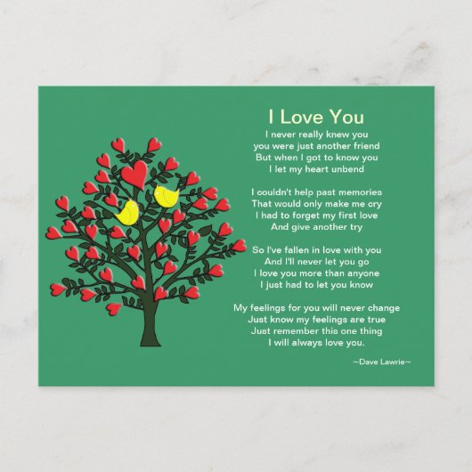 LiebesBirds-Thema Postkarte (Vorderseite)