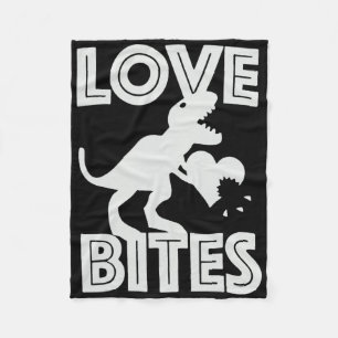 Liebesbisse Dinosaurier Valentinstag  Fleecedecke