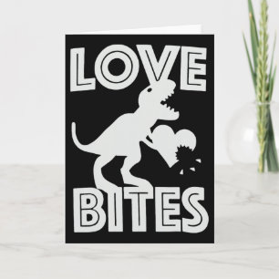 Liebesbisse Dinosaurier Valentinstag  Karte