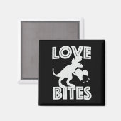 Liebesbisse Dinosaurier Valentinstag  Magnet (Vorderseite/Rückseite)