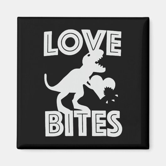 Liebesbisse Dinosaurier Valentinstag  Magnet (Vorne)
