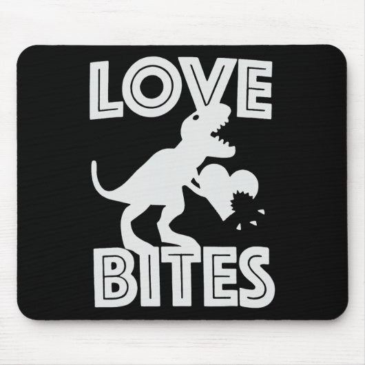 Liebesbisse Dinosaurier Valentinstag  Mousepad (Vorne)