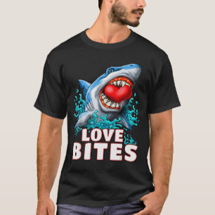 Liebesbisse Hai Valentinstag Hai Kinder Männer Kie T-Shirt