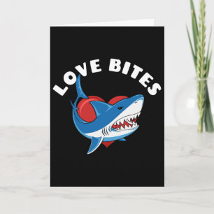 Liebesbisse Lustiger Valentinstag Hai Herz Witz Karte