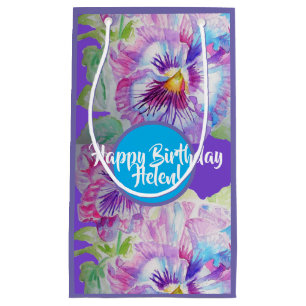 Liebesblumen Lila Stiefmütterchen Blumen Florales  Kleine Geschenktüte
