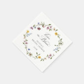 Liebesblüten-Wildblumen-Hochzeitsdusche Serviette (Ecke)