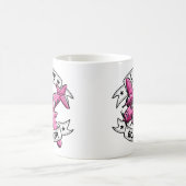 Liebesbomber-Pilotin Pink Kaffeetasse (Mittel)