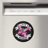 Liebesbomber-Pilotin Pink Magnet (In Situ (Geschirrspüler))