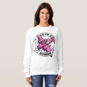 Liebesbomber-Pilotin Pink Sweatshirt (Vorne ganz)