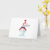 Liebesboot Karte (Gelbe Blume)