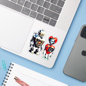 LIEBESBOT-PAAR AUFKLEBER (Laptop mit iPhone)
