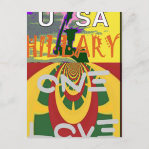 Liebesbotschaft in Rasta-Farben Kunstprint Postkarte